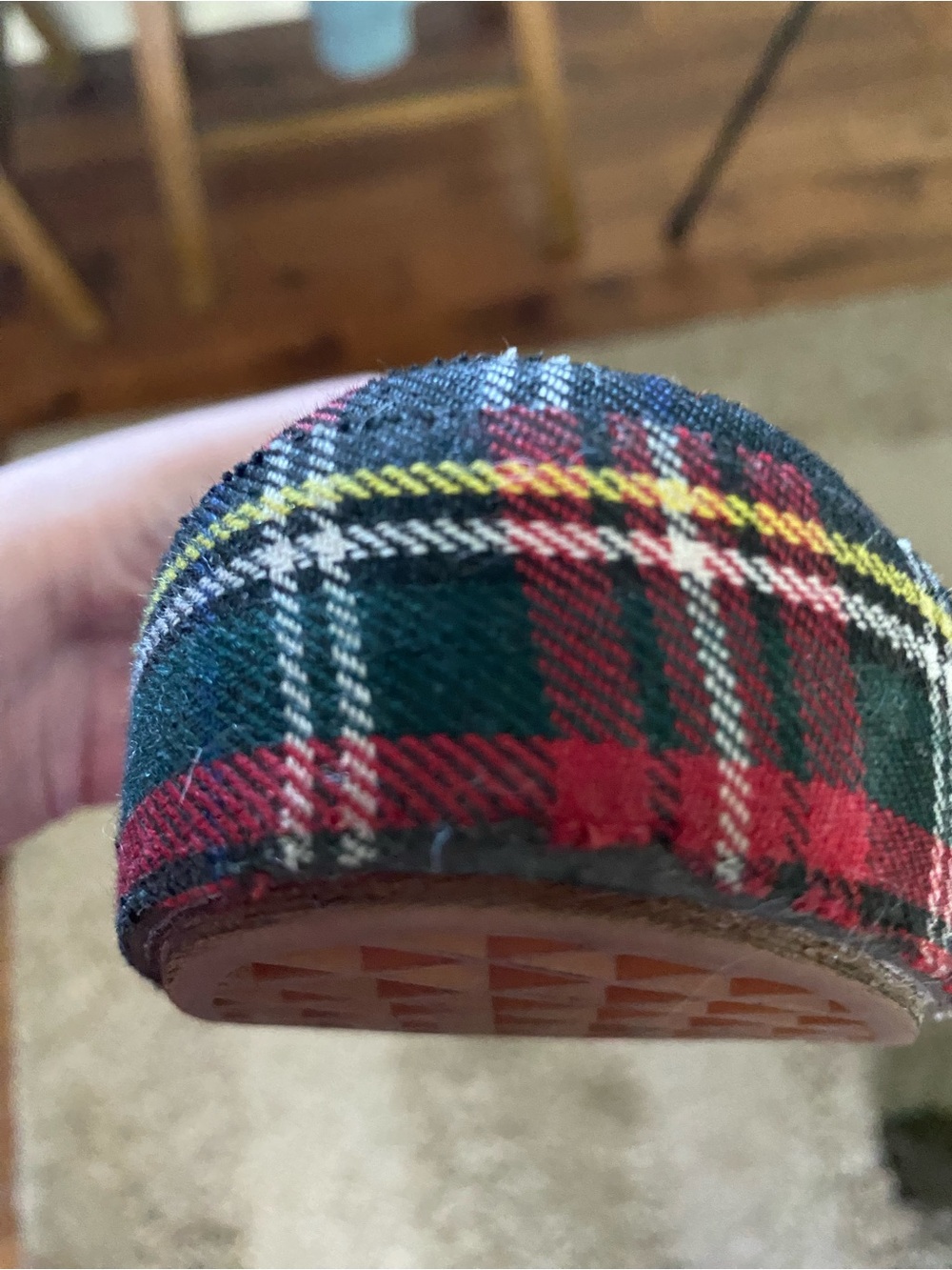 Vans Plaid Platform Slip-On in Red, Black & Yellow - Picture 6 of 7